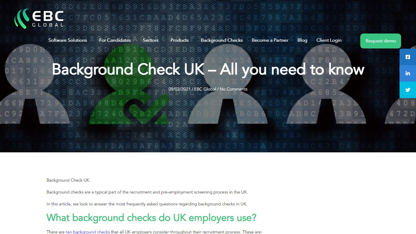 Background Check UK - All you need to know | EBC Global